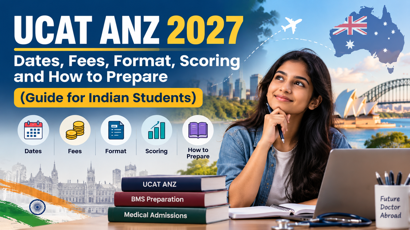 UCAT ANZ 2027: Dates, Fees, Format, Scoring and How to Prepare (Guide for Indian Students)